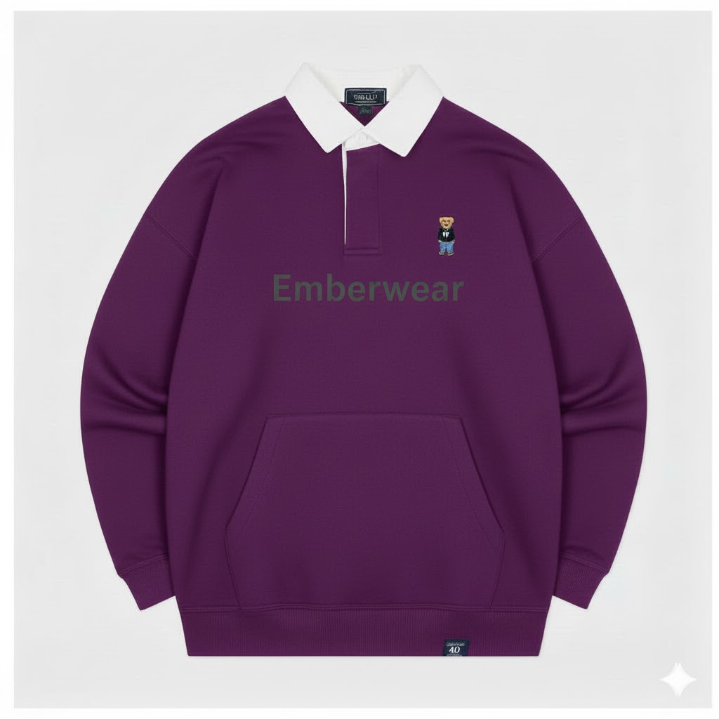 Áo sweater kiểu polo from rộng - NTV014 - Ảnh 3