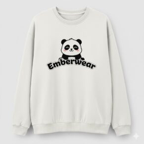 Áo Sweater Emberwear "Happy Panda" – Năng Động & Đáng Yêu