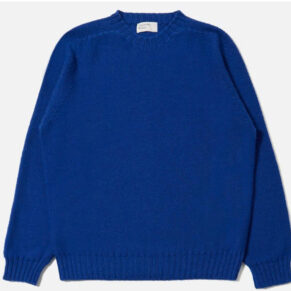 áo sweater dệt kim màu xanh coban