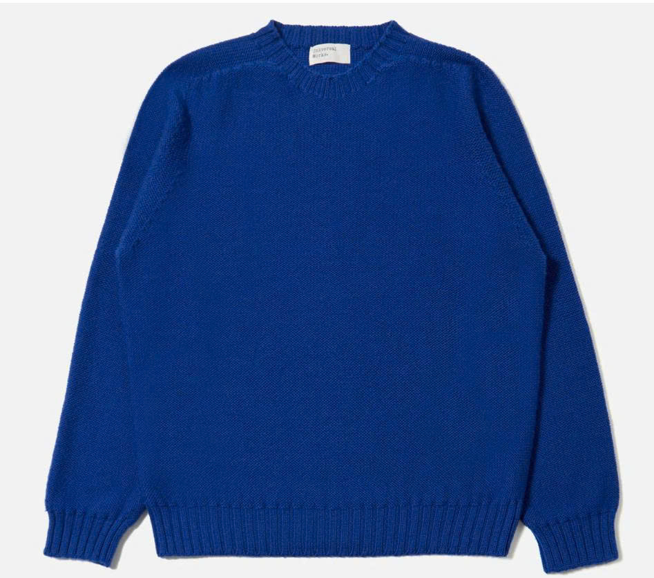 áo sweater dệt kim màu xanh coban