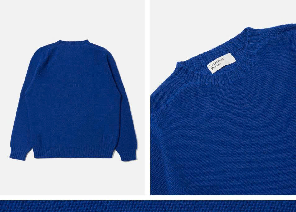 áo sweater dệt kim màu xanh coban - Ảnh 2